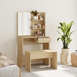 vidaXL set toaletni stolić boja hrasta hrasta 74,5x40x141 cm Cijene
