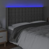  LED uzglavlje sivo 147x16x118/128 cm od umjetne kože | Eponuda.com