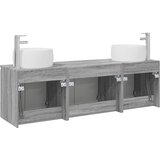  Set ormarića za kupaonicu 3 kom. Siva Sonoma 49,5 x 44,5 x 66 cm | Shoptok.si
