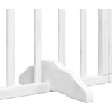 vidaXL Ograda za pse z vrati zložljiva 6 panelov bela 480 cm les | Shoptok.si