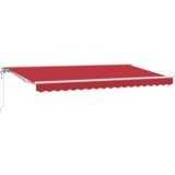  Skrovita tenda Crvena 400x200 cm Poliester i aluminij i tkanina | shoptok.hr