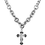 INF Križna ogrlica Silver, (21237773) Cene