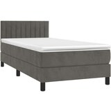  Box spring s madracem LED tamnosivi 100x200 cm baršun | shoptok.hr