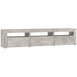 TV ormarić s LED svjetlima siva boja betona 180x35x40 cm | shoptok.hr