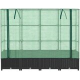  Povišena gredica s pokrovom za staklenik izgled ratana 160x40x138 cm | Eponuda.com