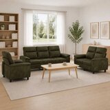  Set sofe 3 pcs Smeđa Umetnička suknja koža - Smeđa 1-sjedalo + 2-sjedalo (140 cm) + 3-sjedalo | shoptok.hr