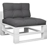  Jastuci za palete 2 kom antracit od tkanine Antracitno siva 80 x 80 x 12 cm | Shoptok.si