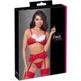 Cottelli - čipkast božični modrček komplet (rdeč) | Shoptok.si