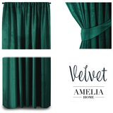 Restilo Zelena žametna zavesa AmeliaHome Velvety, 245 x 140 cm | Shoptok.si