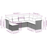  7-dijelni set vrtnih sofa od poliratana s jastucima crni | shoptok.hr