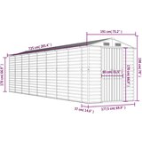 Vrtno spremište zeleno 191 x 725 x 198 cm od pocinčanog čelika | shoptok.hr