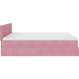 vidaXL Otomanski posteljni okvir z vzmetnicami roza 160x200cm žamet, (21611257) | Shoptok.si