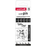 Uni pin set 0,1/0,2/0,7/BR/CS3 mm crni Tatoo Art 5/1