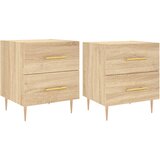  Noćni ormarići 2 kom boja hrasta 40x35x47,5cm konstruirano drvo | shoptok.hr