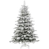 vidaXL Umjetno božićno drvce s nogom Bijelo 210 cm PE i PVC | shoptok.hr