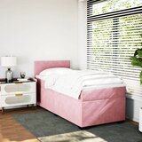 Box spring krevet s madracem ružičasti 90x190 cm baršunasti | shoptok.hr