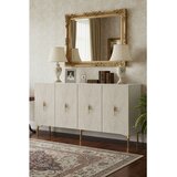 Hanah home komoda Salkım 150, 150 cm, bela / zlatna / travertin | Eponuda.com