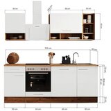 RESPEKTA Kuhinjski blok Hilde (Širina: 220 cm, Bele barve, Z električnimi napravami) | Shoptok.si