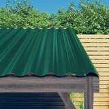 vidaXL Strešne plošče 12 kosov prašno premazano jeklo zelene 80x36 cm | Shoptok.si