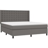  Box spring s madracem LED sivi 180x200cm od umjetne kože | shoptok.hr