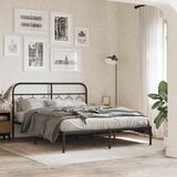  Metalno zamjensko uzglavlje crno 150 cm | shoptok.hr