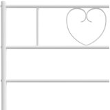  Metalni okvir kreveta uzglavlje i podnožje bijeli 107x203 cm | shoptok.hr