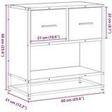 vidaXL Noćni ormarić crni 60x31x60 cm Konstruirano drvo i metal Cijene