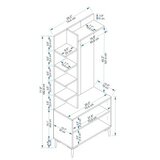 Hanah home Panel za kućnu dvoranu Hanah, bijeli Slike