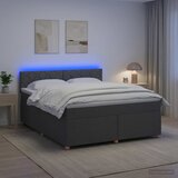  Boxspring krevet s madracem Tamnosiva 160 x 200 cm Tkanina Slike