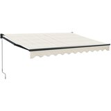 Maison Chic Zložljiva tenda - Senčniki krem 3x2,5 m blago in aluminij, (22038623) Cene