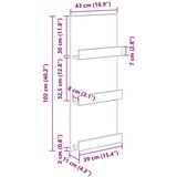  Polica za časopise s policom Dimljeni hrast 51 x 11 x 102 cm | shoptok.hr