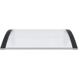 Nadstrešnica za vrata crna i prozirna 80 x 75 cm polikarbonatna | shoptok.hr