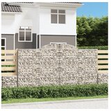 vidaXL Obokane gabion košare 17 kosi 300x50x160/180cm pocinkano železo | Shoptok.si