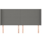  Uzglavlje s ušima tamnosivo 183x16x118/128 cm od tkanine | Eponuda.ba