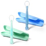 BabyOno Be Active Suction Baby Spoon žlička + embalaža Blue 6 m+ 1 kos Cene