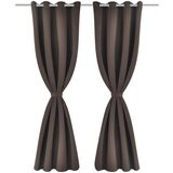  The Living Store Zatemnitvene zavese 2 kosa z obročki 135x175 cm rjave barve - Zavesa, (21445139) | Shoptok.si