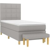  S oprugama i madracem svjetlosivi 100x200 cm od tkanine | shoptok.hr