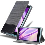 Cadorabo Case, združljiv s Sonyjem v sivi črni barvi - zaščitni pokrov z magnetnim zapiranjem, stoječo funkcijo in režo za kartico, (20570237) | Shoptok.si
