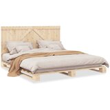  The Living Store Posteljni okvir z vzglavjem 180x200 cm borovina - Posteljni Okvir, (21528159) | Shoptok.si