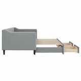  Dnevni krevet na razvlačenje svjetlosivi 80 x 200 cm od tkanine | shoptok.hr