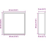  Niša za tuš crna bijela 32x32x9 cm nehrđajući čelik | shoptok.hr