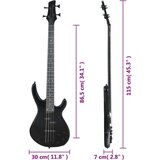 vidaXL Električna bas gitara za početnike s torbom crna 4/4 46 | shoptok.hr