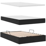  Krevet s prostorom za pohranu s LED-om Crna 120 x 190 cm Baršun | shoptok.hr