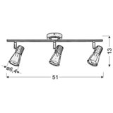 Lesnina XXXL STROPNI REFLEKTOR 51/13/8 cm 40 W E14 | Shoptok.si