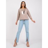 RELEVANCE Blouse-RV-BZ-0224.42-dark beige | Shoptok.si