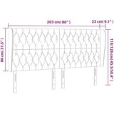 vidaXL Vzglavje z ušesi roza 203x23x118/128 cm žamet | Shoptok.si