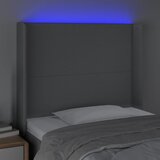  LED uzglavlje svjetlosivo 103 x 16 x 118/128 cm od tkanine | shoptok.hr