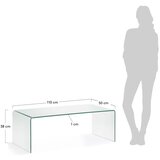 Kave Home Stakleni stolić za kavu 50x110 cm Burano – | shoptok.hr