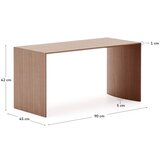 Kave Home Stolić za kavu u dekoru oraha u tamnoj prirodnoj boji 45x90 cm Litto – | shoptok.hr