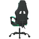  Igraća stolica od umjetne kože s osloncem za noge Crna i zelena | shoptok.hr